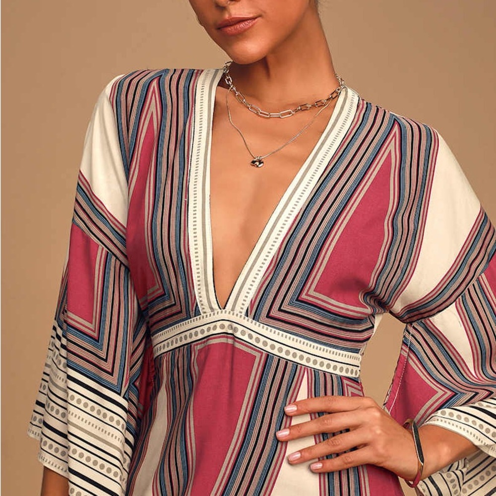 Lulus Monticeto Cream Print Maxi Dress - Picture 3 of 9